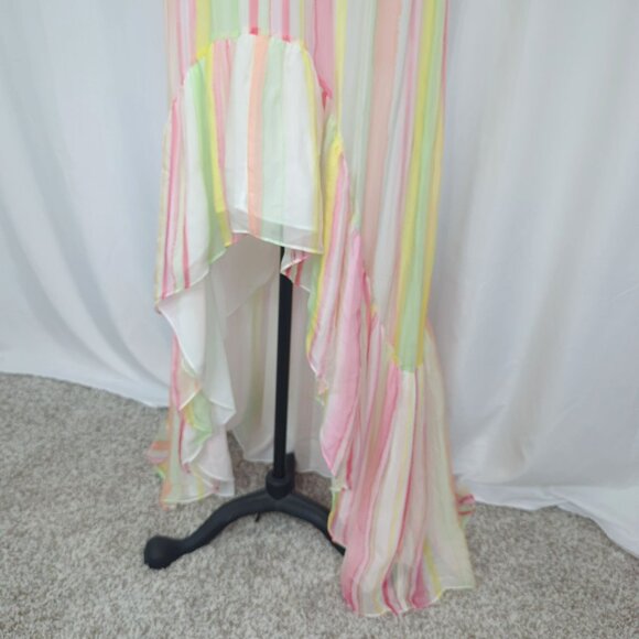 Ramy Brook Dress Small Striped Hi Lo Pink Sleeveless NWT - Picture 5 of 12